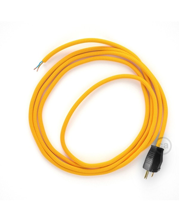 Cord-set - RM10 Yellow Rayon Covered Round Cable