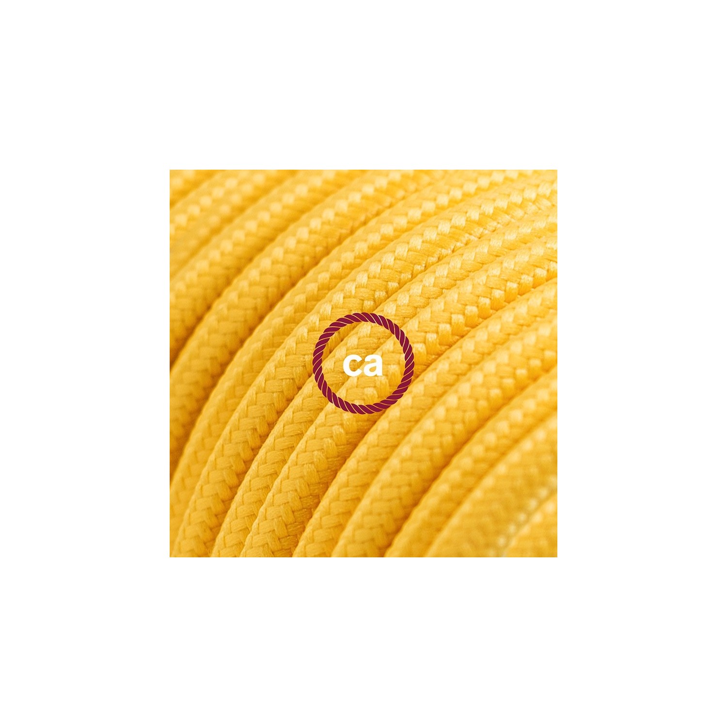 Cord-set - RM10 Yellow Rayon Covered Round Cable