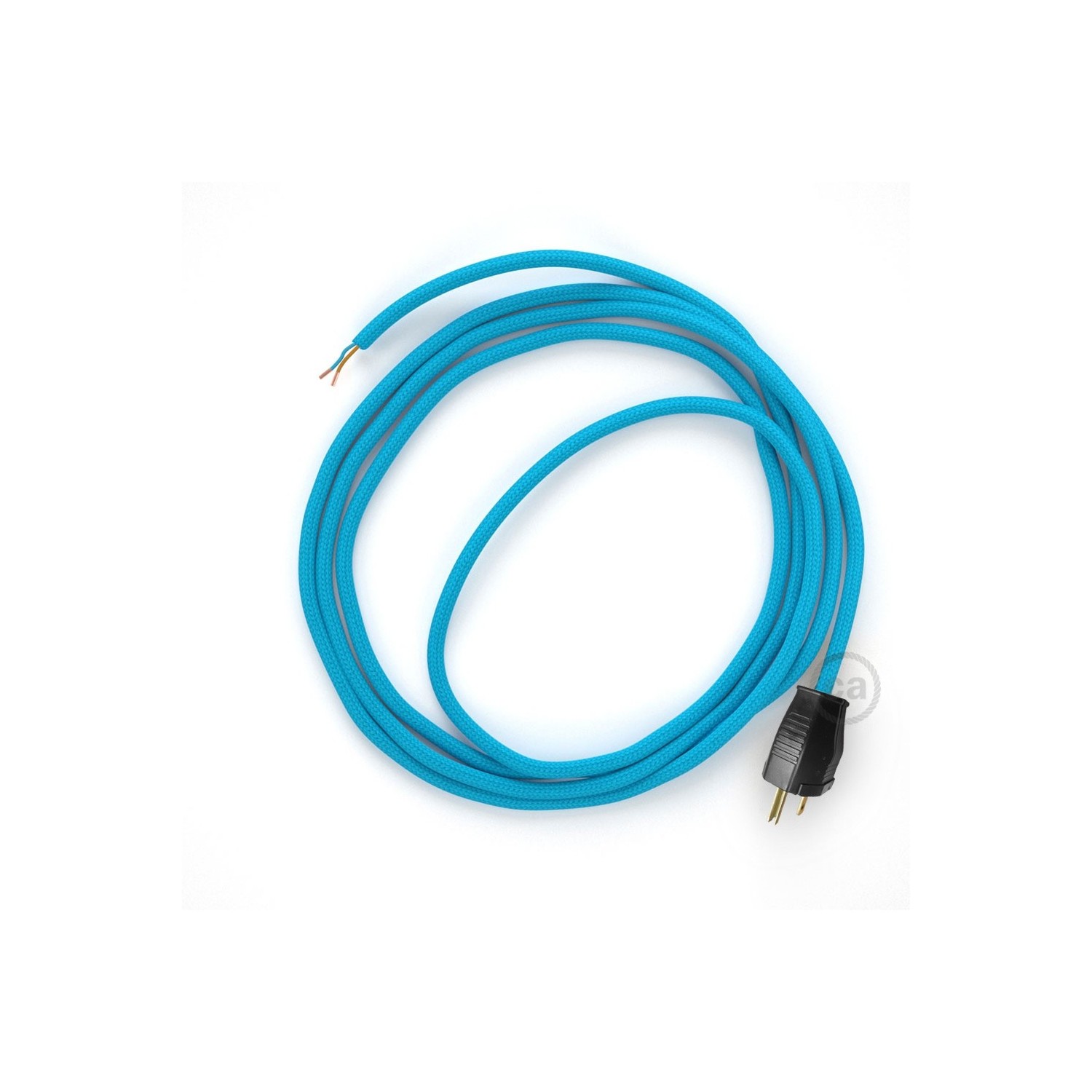 Cord-set - RM11 Light Blue Rayon Covered Round Cable