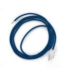 Cord-set - RM12 Blue Rayon Covered Round Cable