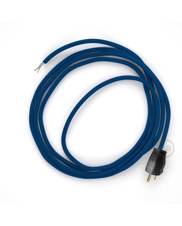 Cord-set - RM12 Blue Rayon Covered Round Cable