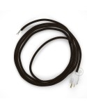 Cord-set - RM13 Brown Rayon Covered Round Cable