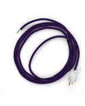 Cord-set - RM14 Violet Rayon Covered Round Cable