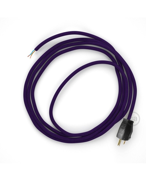 Cord-set - RM14 Violet Rayon Covered Round Cable