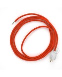 Cord-set - RM15 Orange Rayon Covered Round Cable