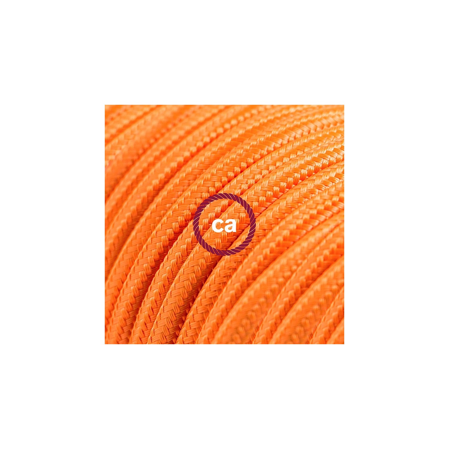 Cord-set - RM15 Orange Rayon Covered Round Cable