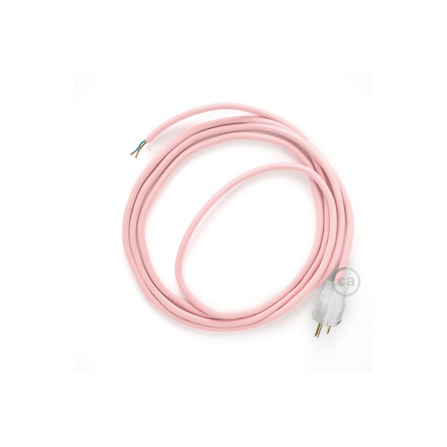 Cord-set - RM16 Pink Rayon Covered Round Cable