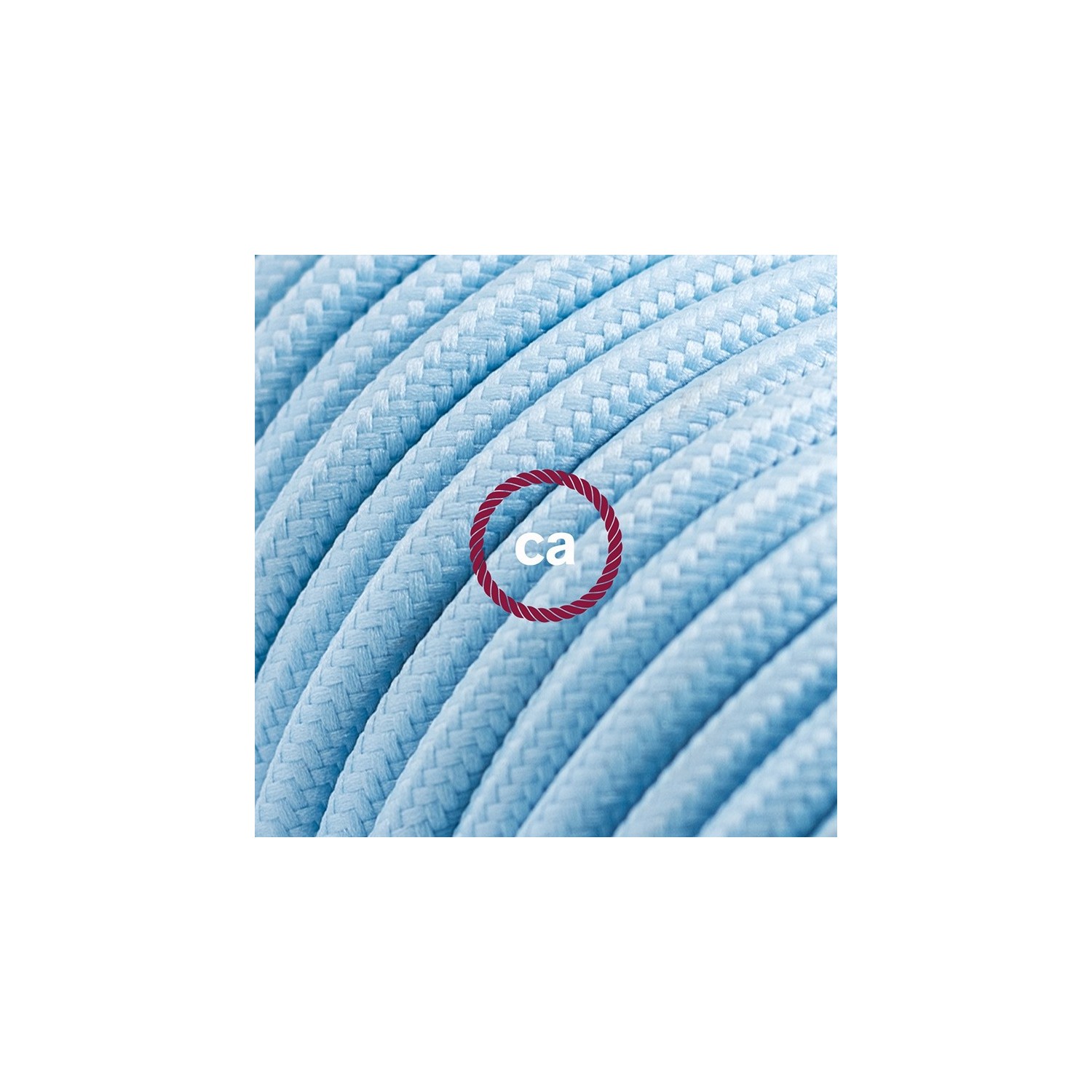 Cord-set - RM17 Baby Blue Rayon Covered Round Cable