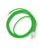 Cord-set - RM18 Lime Green Rayon Covered Round Cable