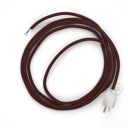 Cord-set - RM19 Burgundy Rayon Covered Round Cable