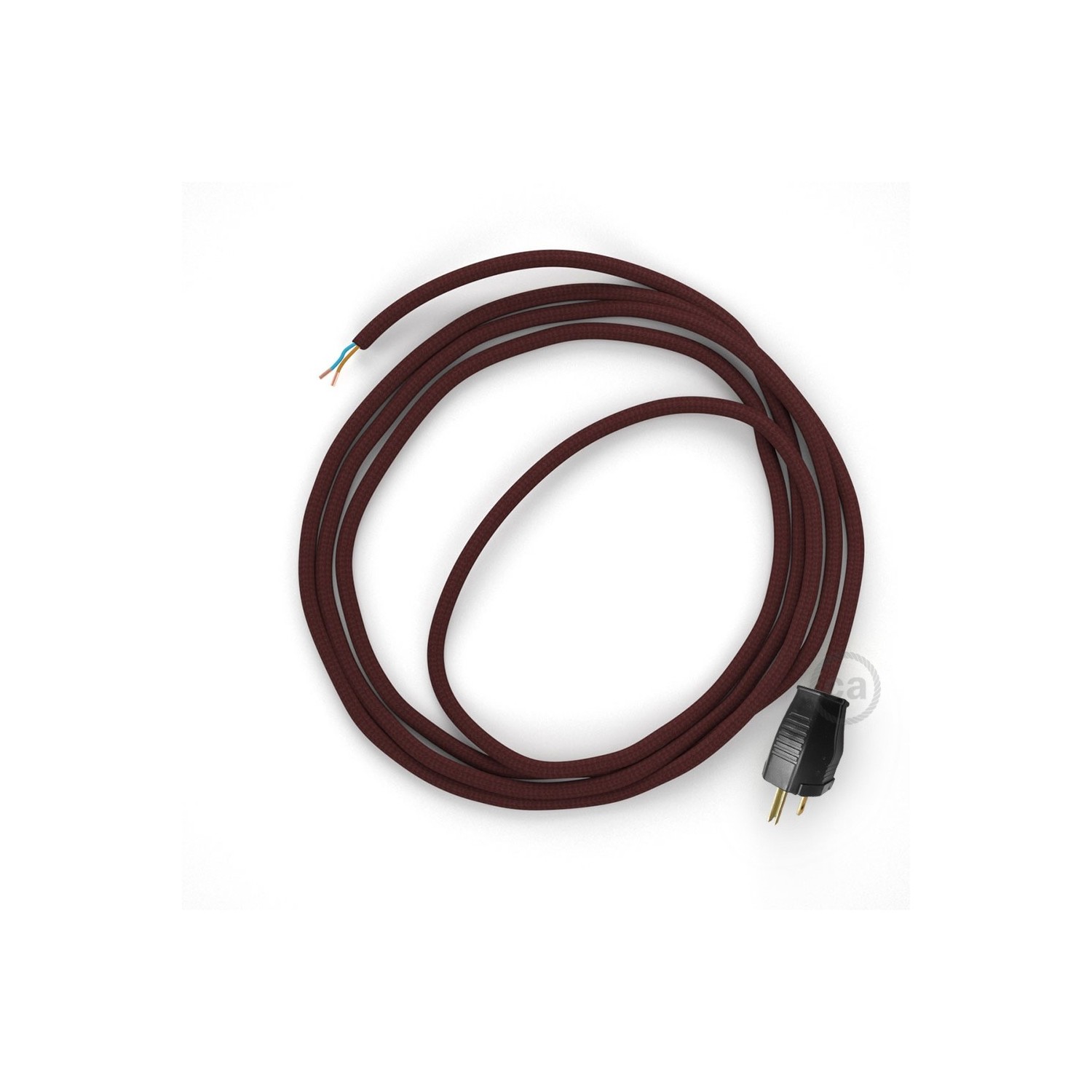 Cord-set - RM19 Burgundy Rayon Covered Round Cable