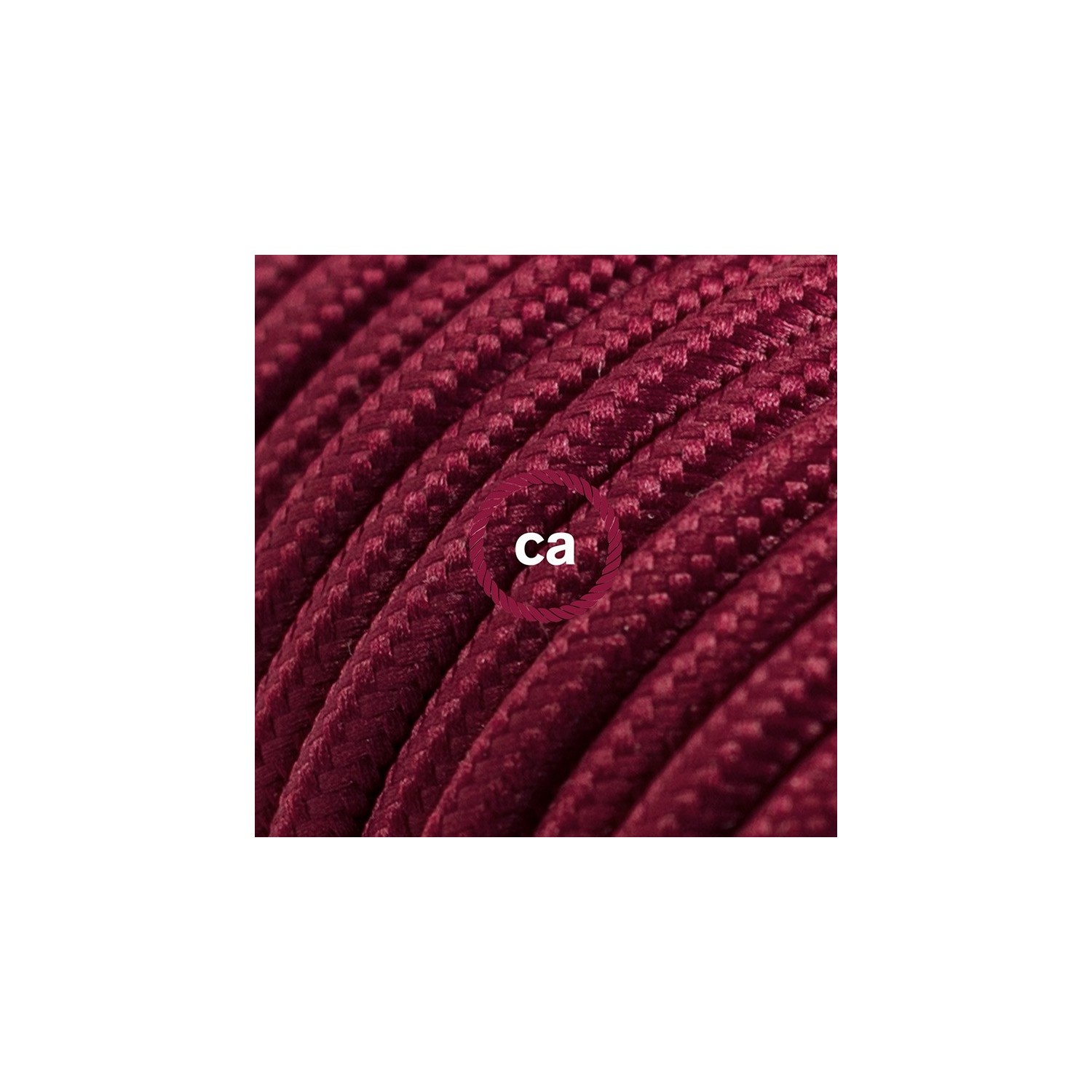 Cord-set - RM19 Burgundy Rayon Covered Round Cable