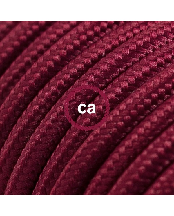 Cord-set - RM19 Burgundy Rayon Covered Round Cable