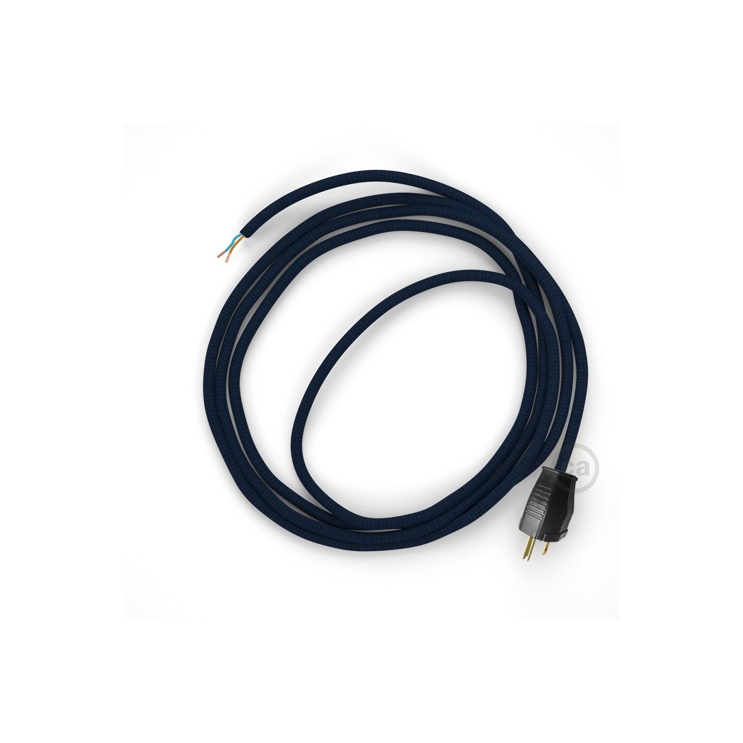 Cord-set - RM20 Dark Blue Rayon Covered Round Cable