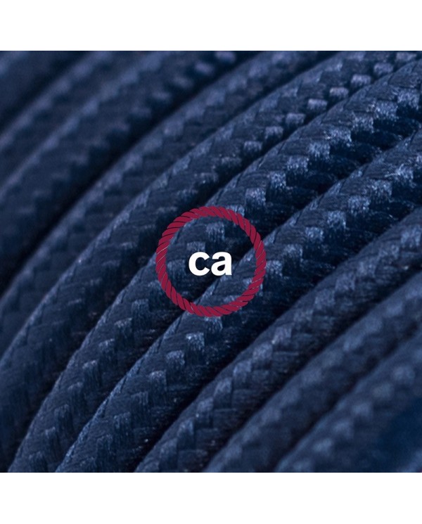 Cord-set - RM20 Dark Blue Rayon Covered Round Cable