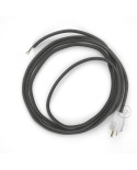 Cord-set - RM26 Dark Gray Rayon Covered Round Cable