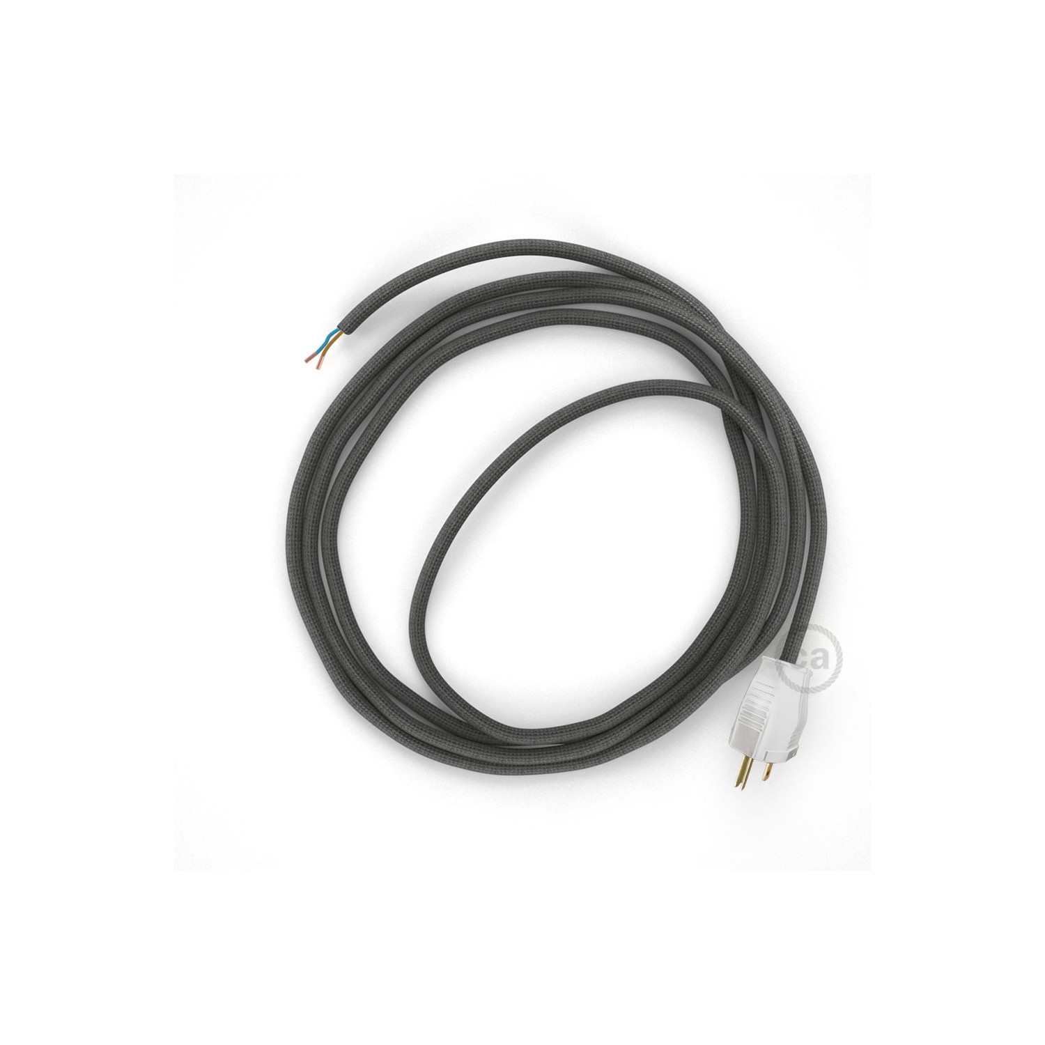 Cord-set - RM26 Dark Gray Rayon Covered Round Cable