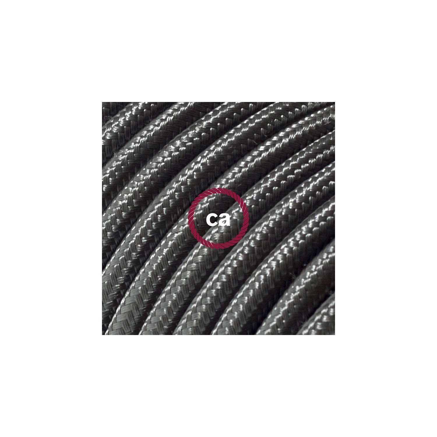 Cord-set - RM26 Dark Gray Rayon Covered Round Cable