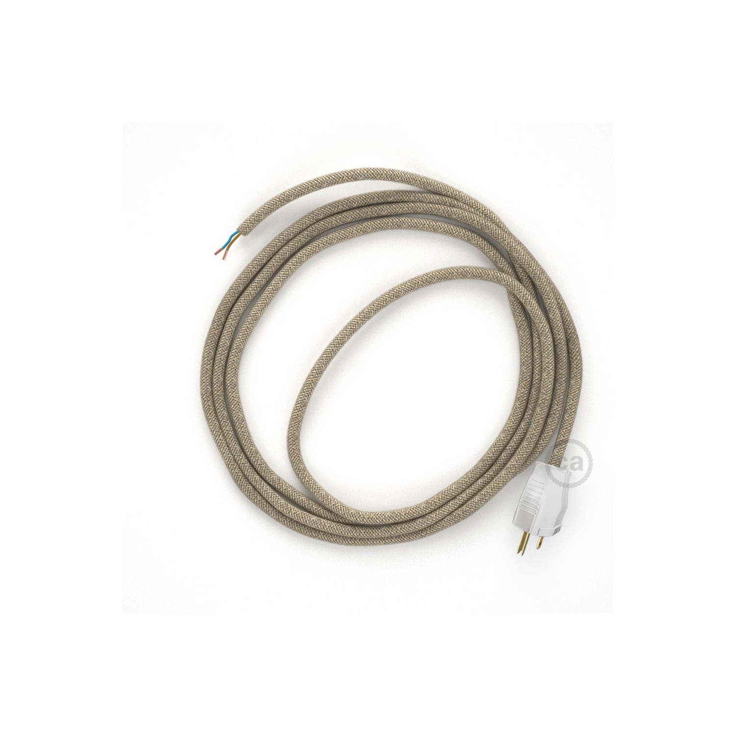 Cord-set - RN01 Natural Linen Covered Round Cable