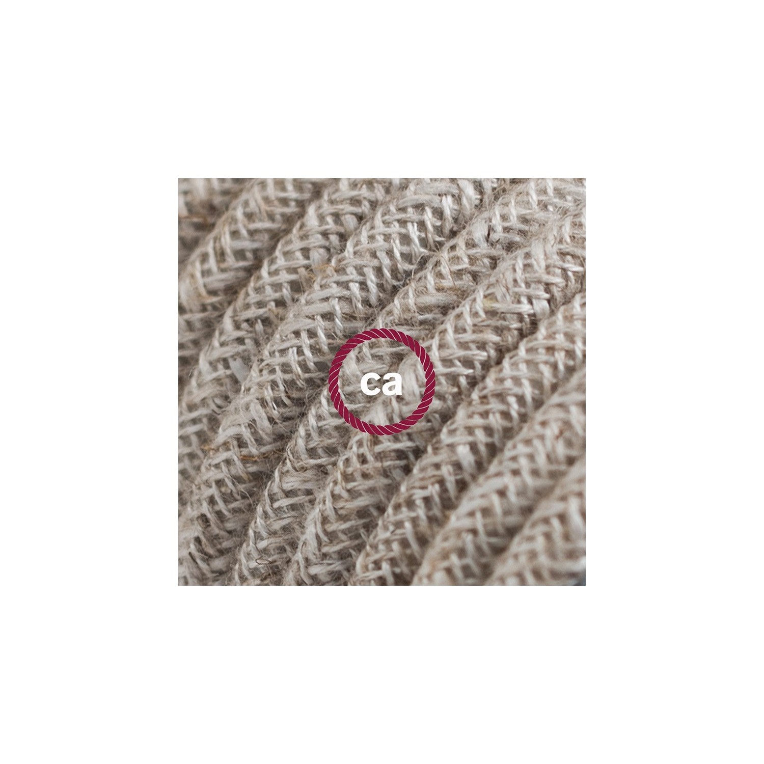 Cord-set - RN01 Natural Linen Covered Round Cable