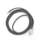 Cord-set - RN02 Gray Linen Covered Round Cable