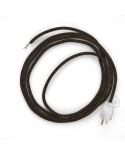 Cord-set - RN04 Brown Linen Covered Round Cable