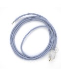 Cord-set - RZ07 Lilac & White Chevron Covered Round Cable