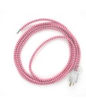 Cord-set - RZ08 Fuchsia & White Chevron Covered Round Cable