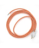 Cord-set - RZ15 Orange & White Chevron Covered Round Cable