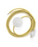 Power Cord with foot switch, RC10 Pale Yellow Cotton - Choose color of switch/plug