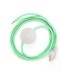 Power Cord with foot switch, RC34 Mint Green Cotton - Choose color of switch/plug