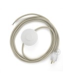 Power Cord with foot switch, RC43 Dove Cotton - Choose color of switch/plug