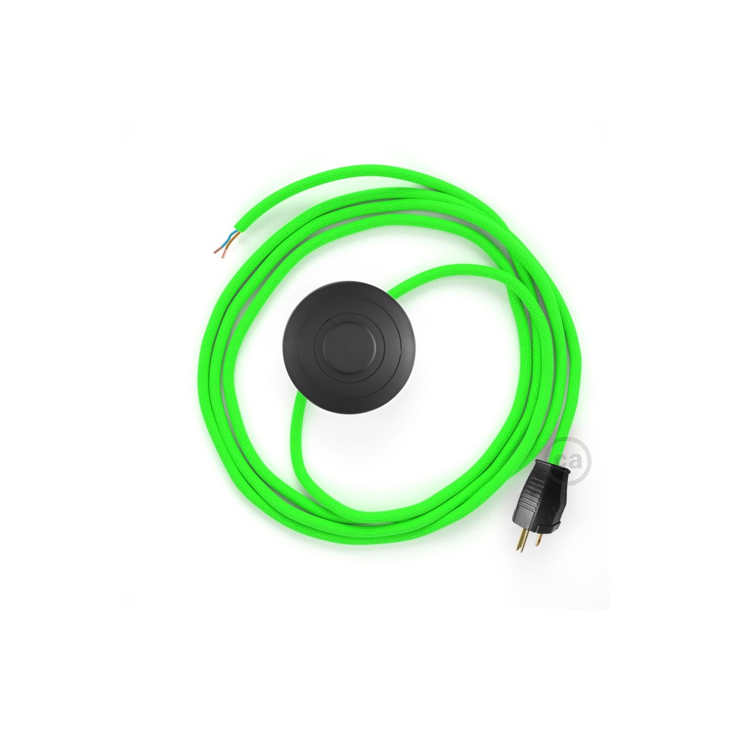 Power Cord with foot switch, RF06 Neon Green - Choose color of switch/plug