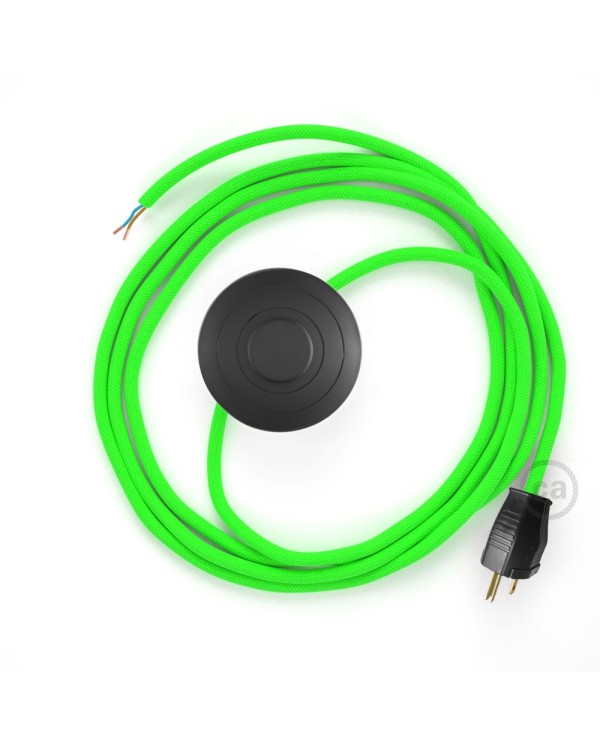 Power Cord with foot switch, RF06 Neon Green - Choose color of switch/plug