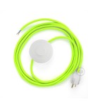 Power Cord with foot switch, RF10 Neon Yellow - Choose color of switch/plug