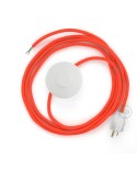 Power Cord with foot switch, RF15 Neon Orange - Choose color of switch/plug