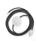 Power Cord with foot switch, RL03 Gray Glitter - Choose color of switch/plug