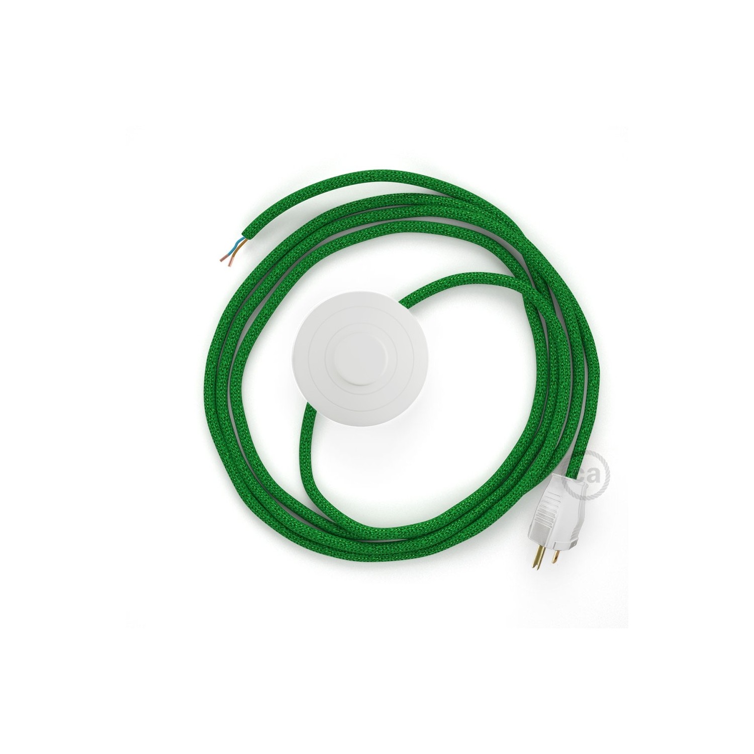 Power Cord with foot switch, RL06 Green Glitter - Choose color of switch/plug