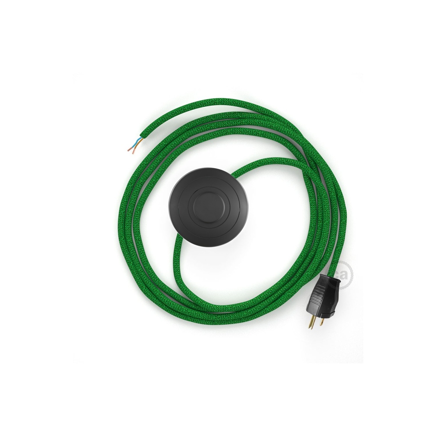 Power Cord with foot switch, RL06 Green Glitter - Choose color of switch/plug