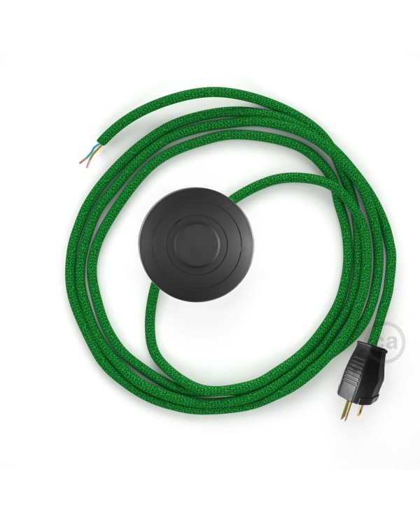 Power Cord with foot switch, RL06 Green Glitter - Choose color of switch/plug