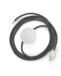 Power Cord with foot switch, RM03 Gray Rayon - Choose color of switch/plug