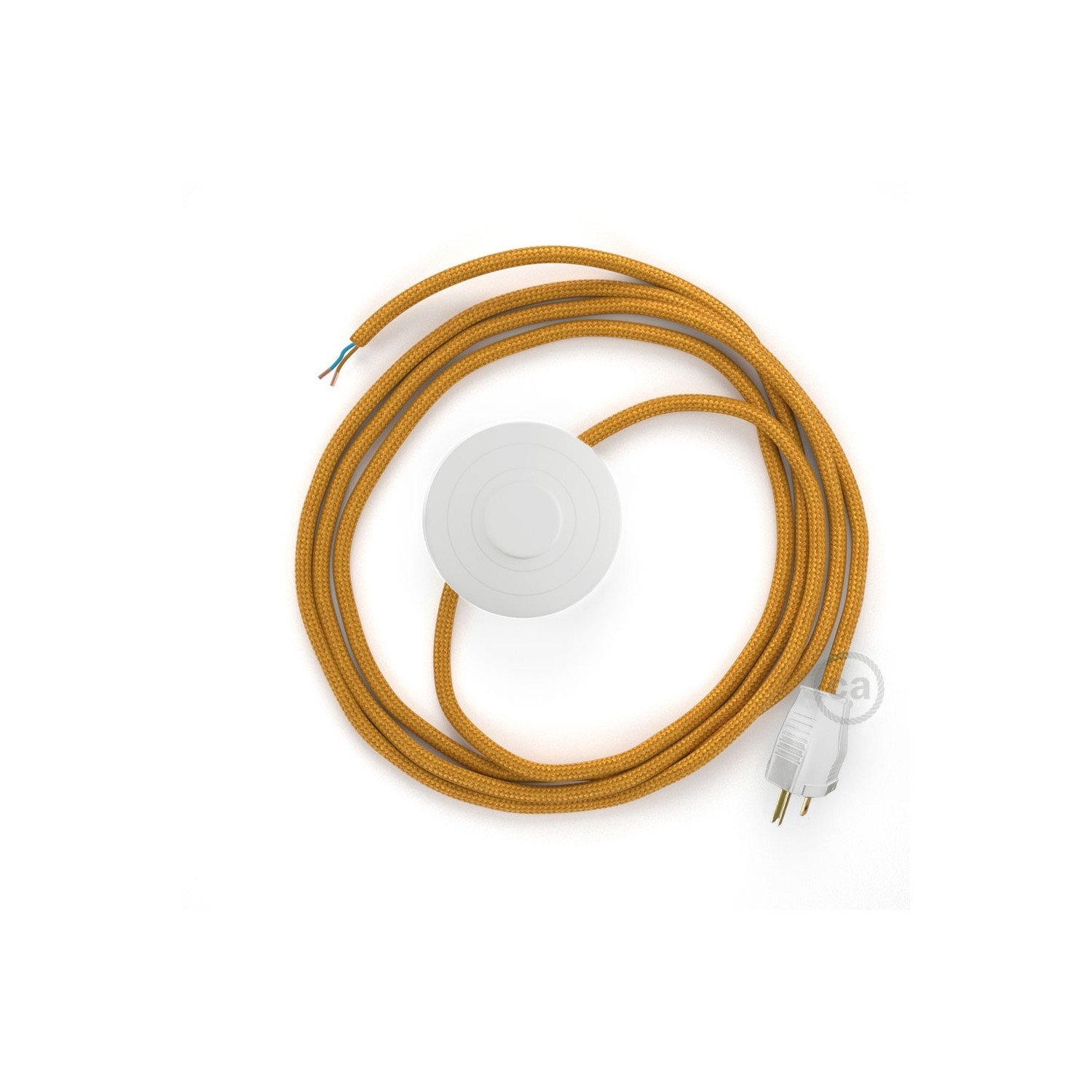 Power Cord with foot switch, RM05 Gold Rayon - Choose color of switch/plug