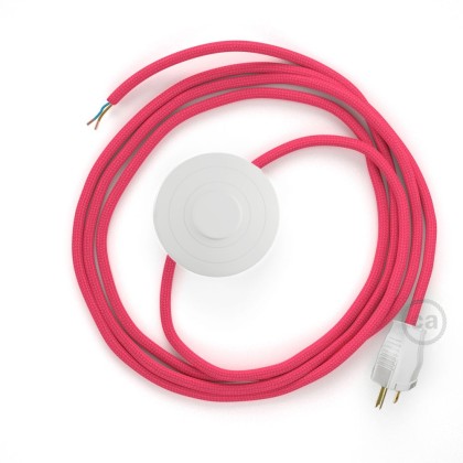 Power Cord with foot switch, RM08 Fuchsia Rayon - Choose color of switch/plug