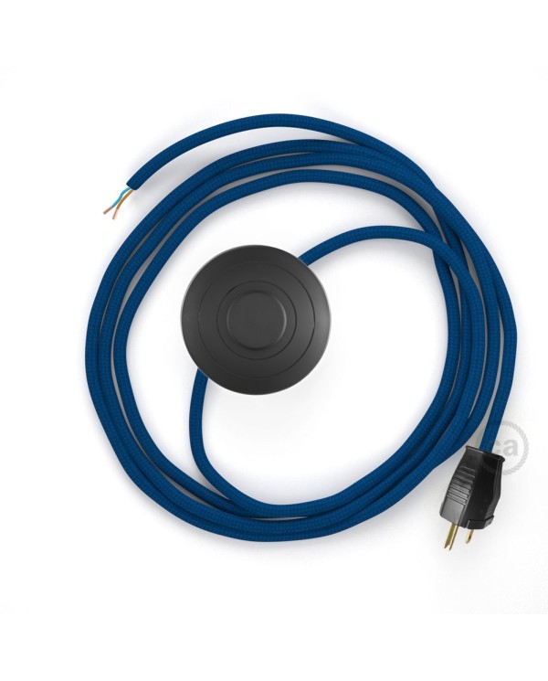 Power Cord with foot switch, RM12 Blue Rayon - Choose color of switch/plug