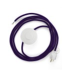 Power Cord with foot switch, RM14 Violet Rayon - Choose color of switch/plug