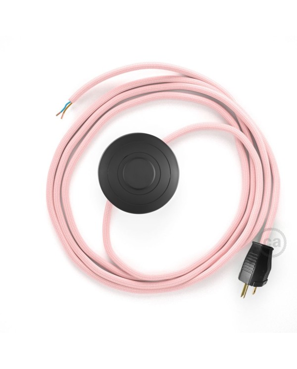 Power Cord with foot switch, RM16 Pink Rayon - Choose color of switch/plug