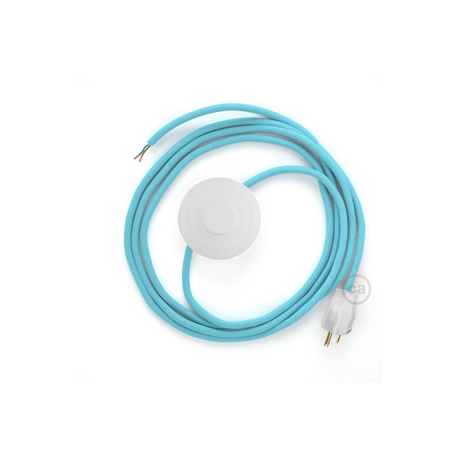 Power Cord with foot switch, RM17 Baby Blue Rayon - Choose color of switch/plug