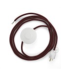 Power Cord with foot switch, RM19 Burgundy Rayon - Choose color of switch/plug