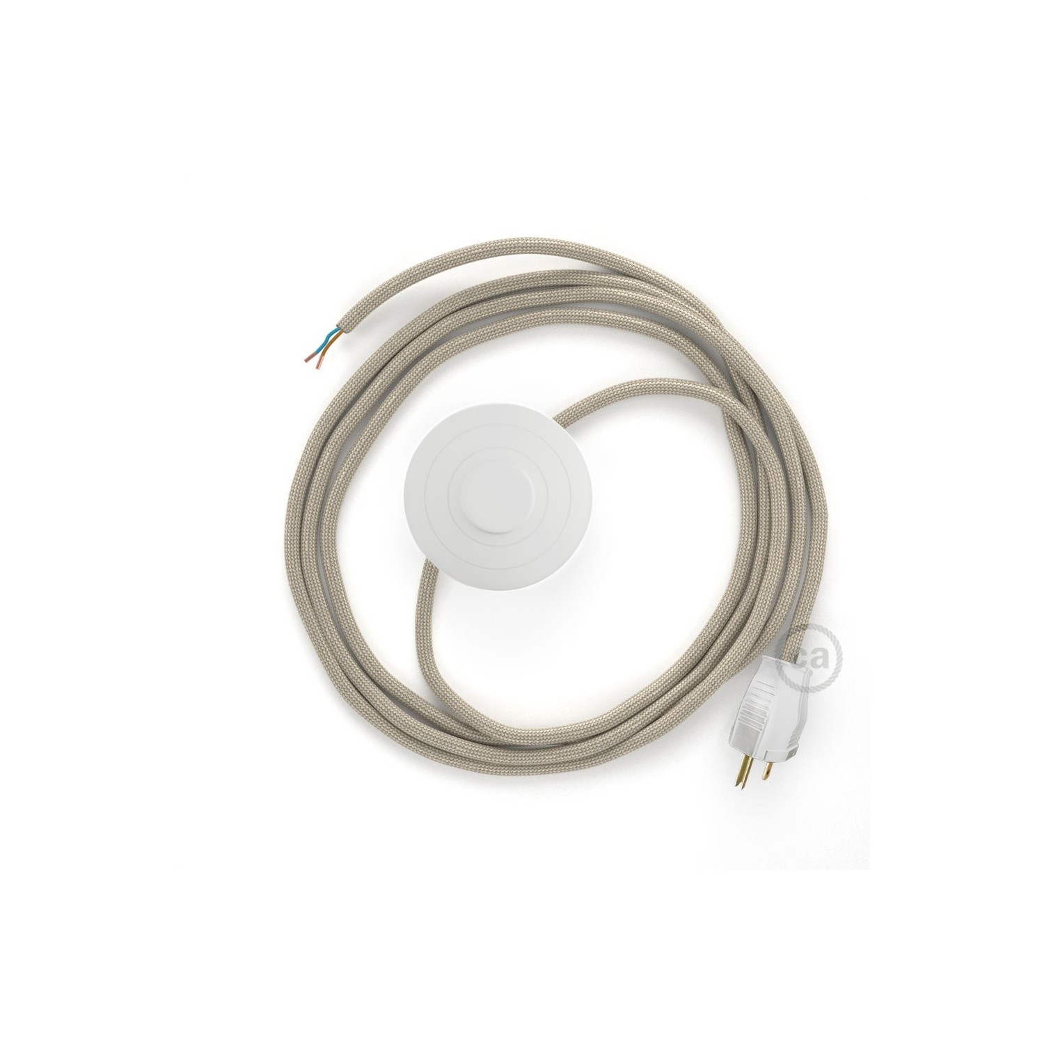 Power Cord with foot switch, RM27 Cipria Rayon - Choose color of switch/plug