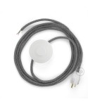 Power Cord with foot switch, RN02 Gray Linen - Choose color of switch/plug